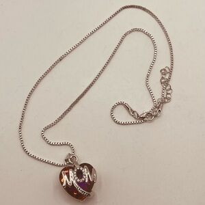 Silver plated necklace for women MOM design